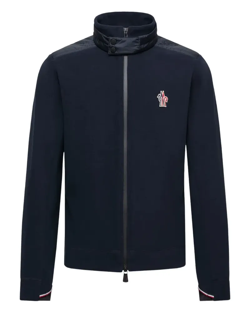 Moncler high-neck zip-up jacket - Blau Blau