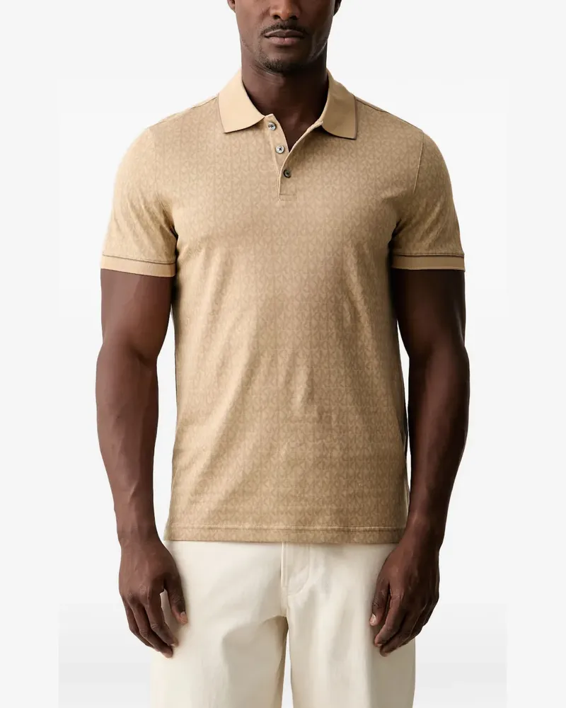 Michael Kors Poloshirt mit Monogramm-Print - Nude Nude