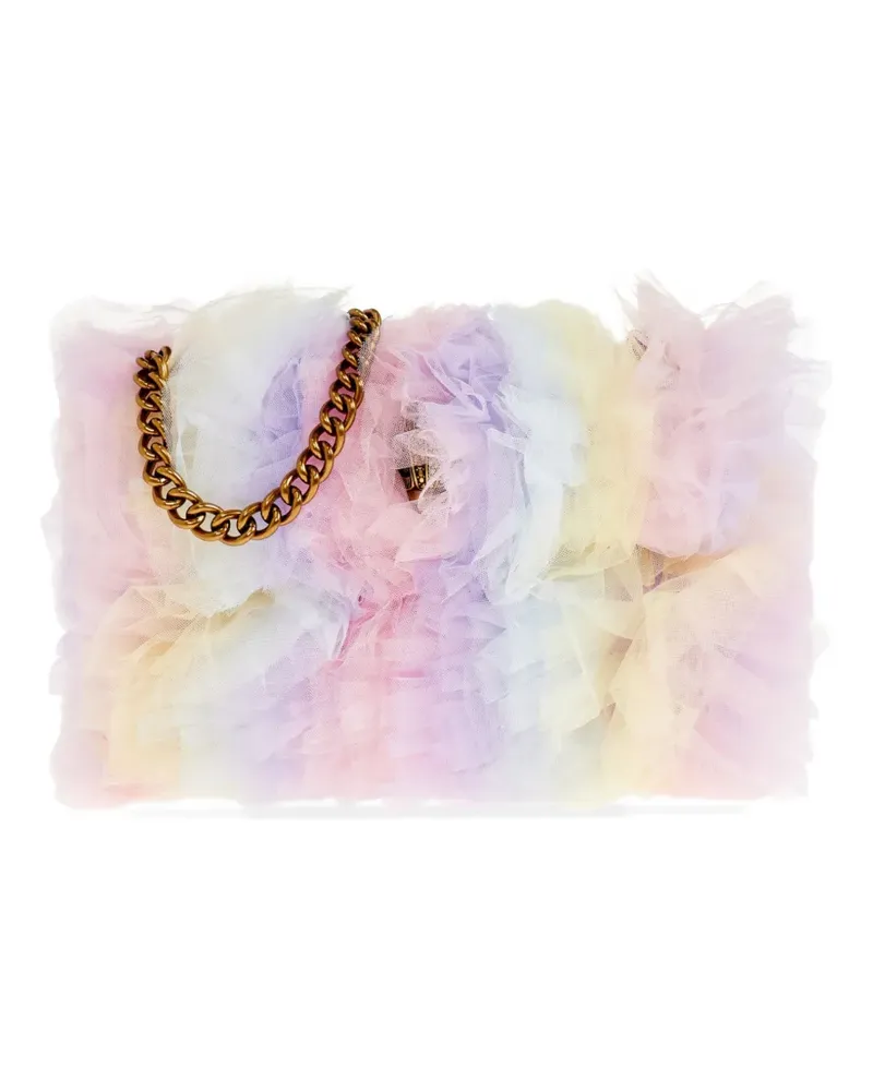 Kurt Geiger mini Kensington chain-strap ruffled shoulder bag - Rosa Rosa