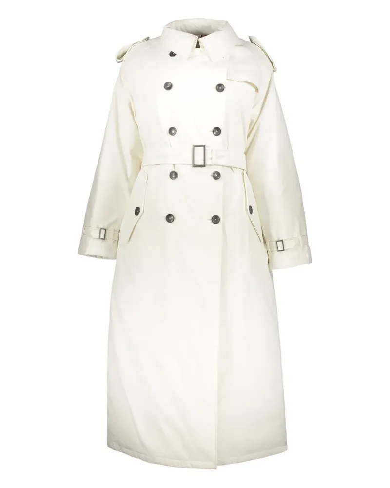 Herno double-breasted padded trench coat - Weiß Weiß