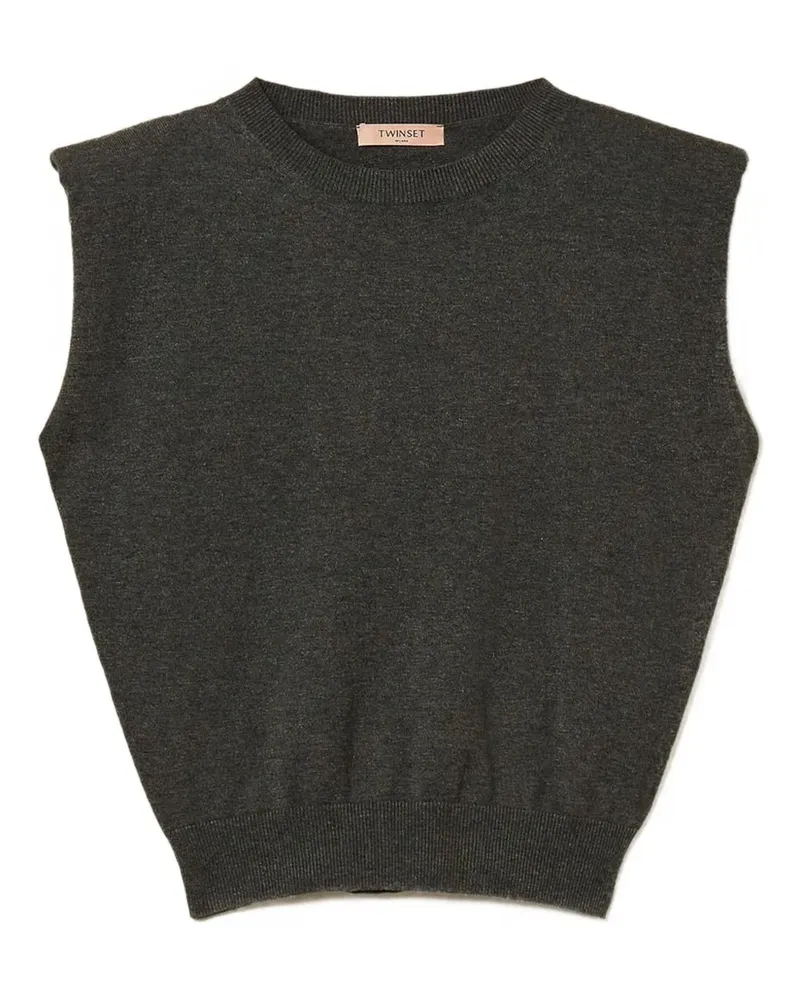 Twin-Set Weste mit gepolsterten Schultern - Grau Grau