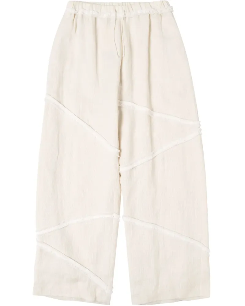 Muller of Yoshiokubo Panama Fringe Hose - Weiß Weiß