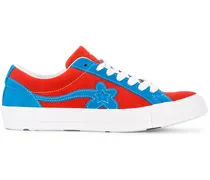 Sneakers mit Blumenmotiv - Rot