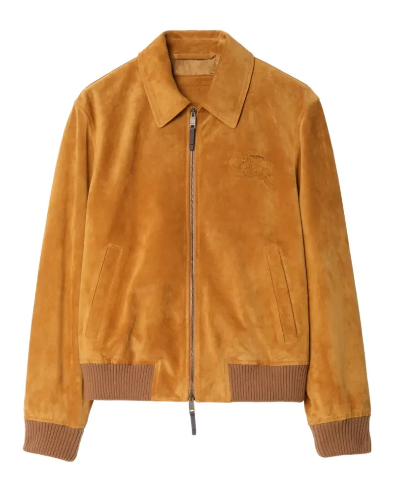 Burberry Harrington-Jacke aus Wildleder - Nude Nude