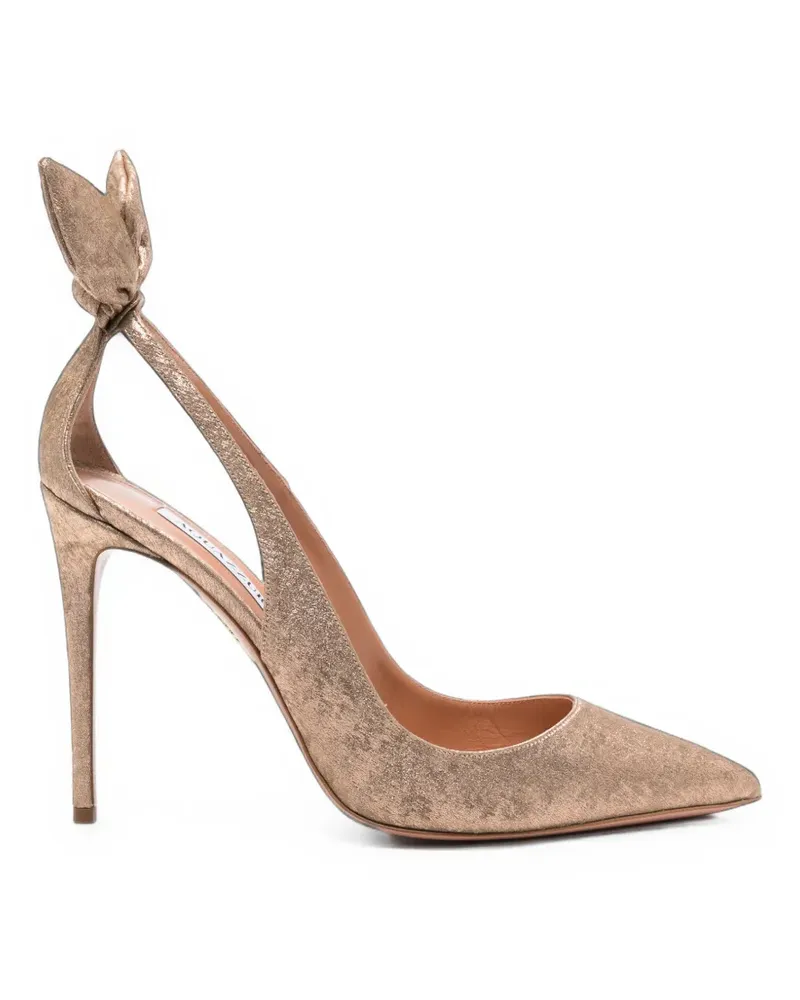 Aquazzura Pumps mit Schleife - Gold Gold