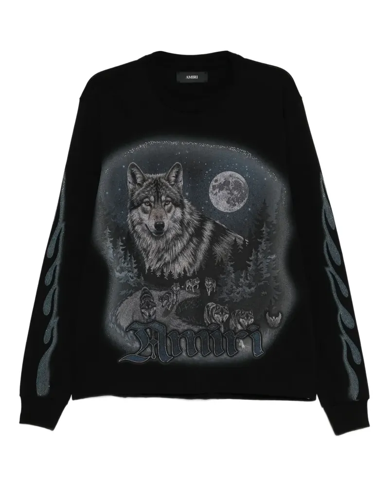 Amiri crystal-embellished T-shirt - Schwarz Schwarz