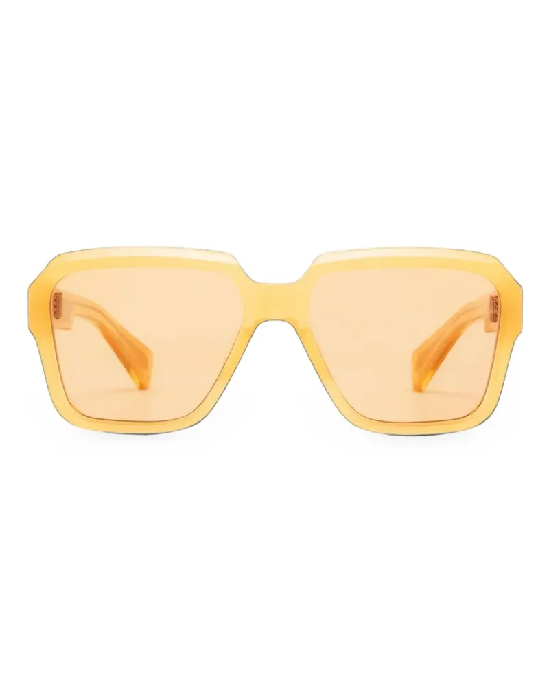 Jacques Marie Mage Eckige Alfred Sonnenbrille - Orange Orange