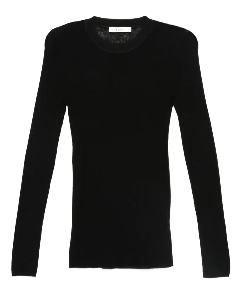6397 Pullover aus Wolle - Schwarz Schwarz