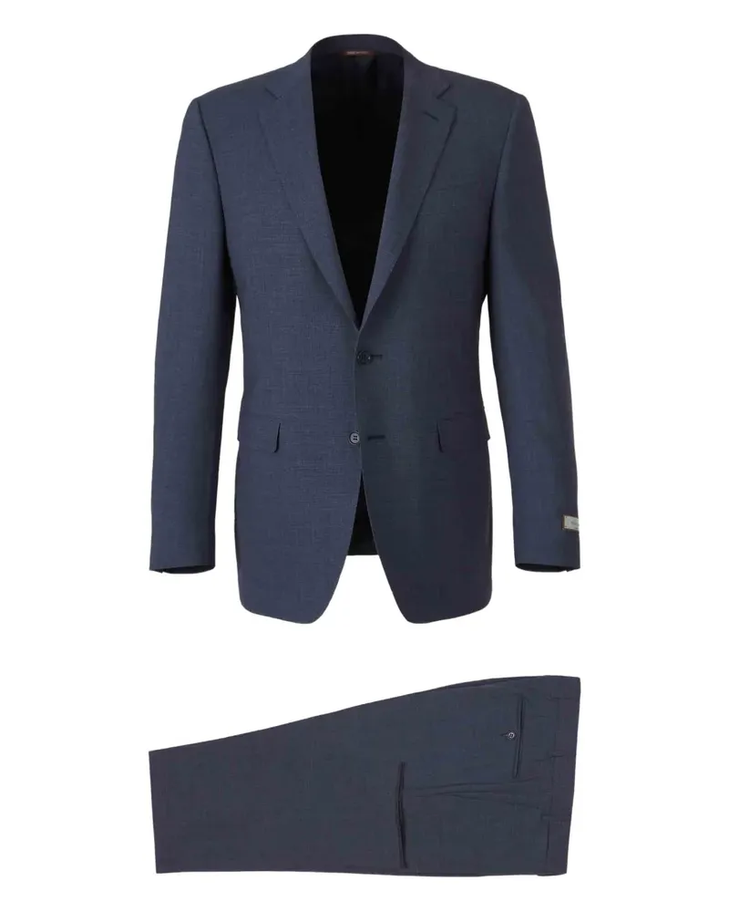 Canali Karierter Anzug - Blau Blau