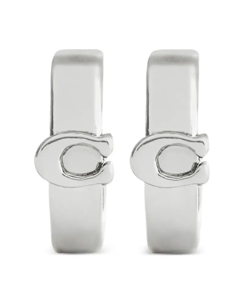 Coach Ohrringe mit Logo - Silber Silber