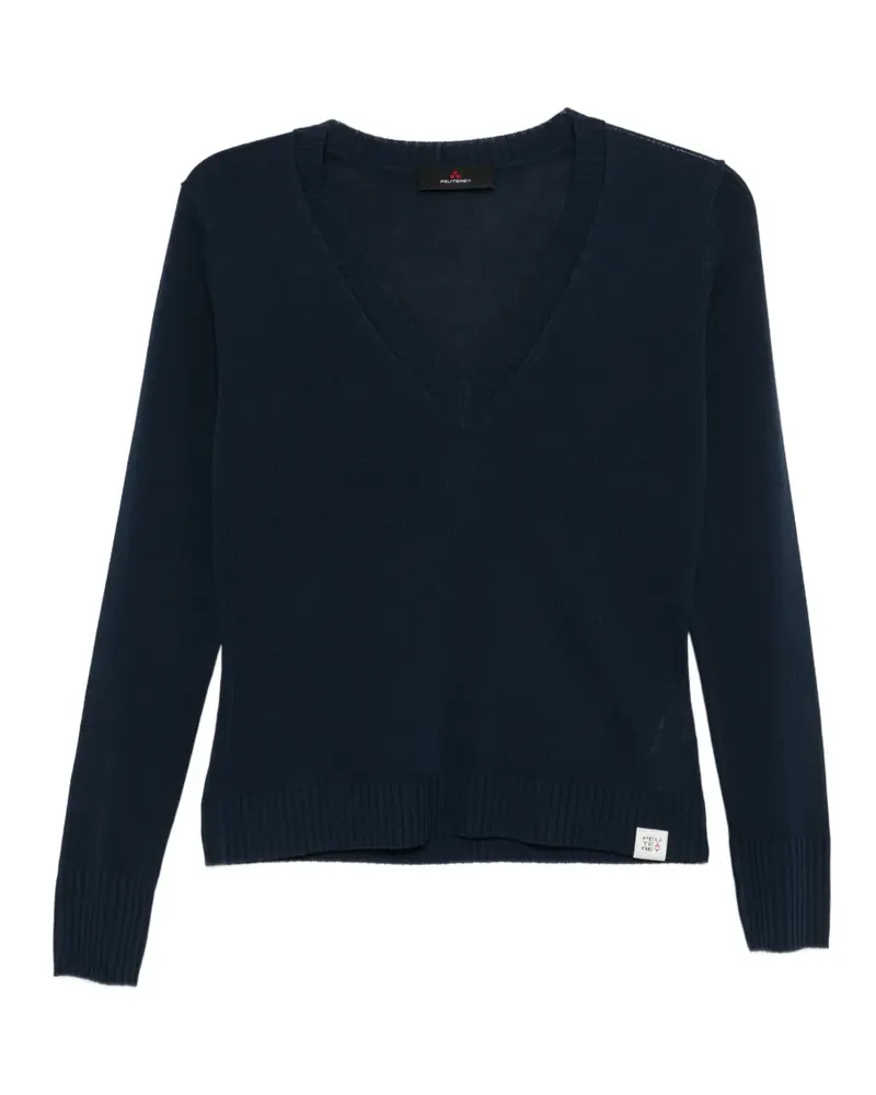 Peuterey V-neck knitted sweater - Blau Blau
