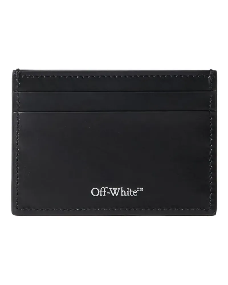 OFF-WHITE Diagonal leather card holder - Schwarz Schwarz