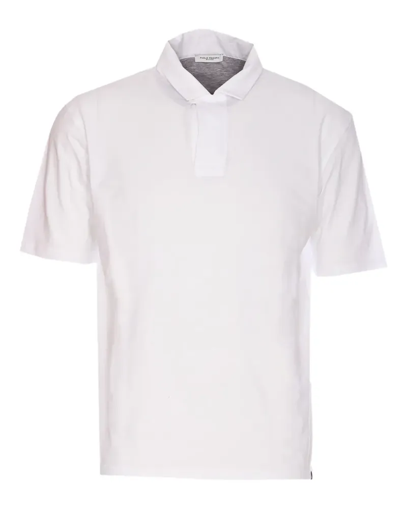 Paolo Pecora Milano Klassisches Poloshirt - Weiß Weiß