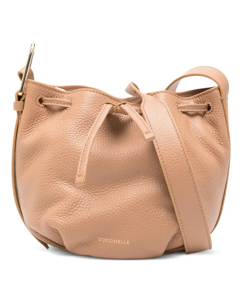Coccinelle Malory Beuteltasche mit Kordelzug - Nude Nude