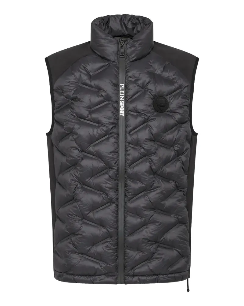 Philipp Plein Madrid Scratch padded gilet - Schwarz Schwarz