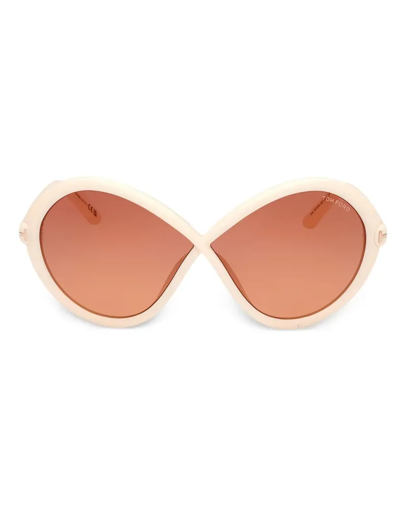 Tom Ford Sonnenbrille mit ovalem Gestell - Nude Nude