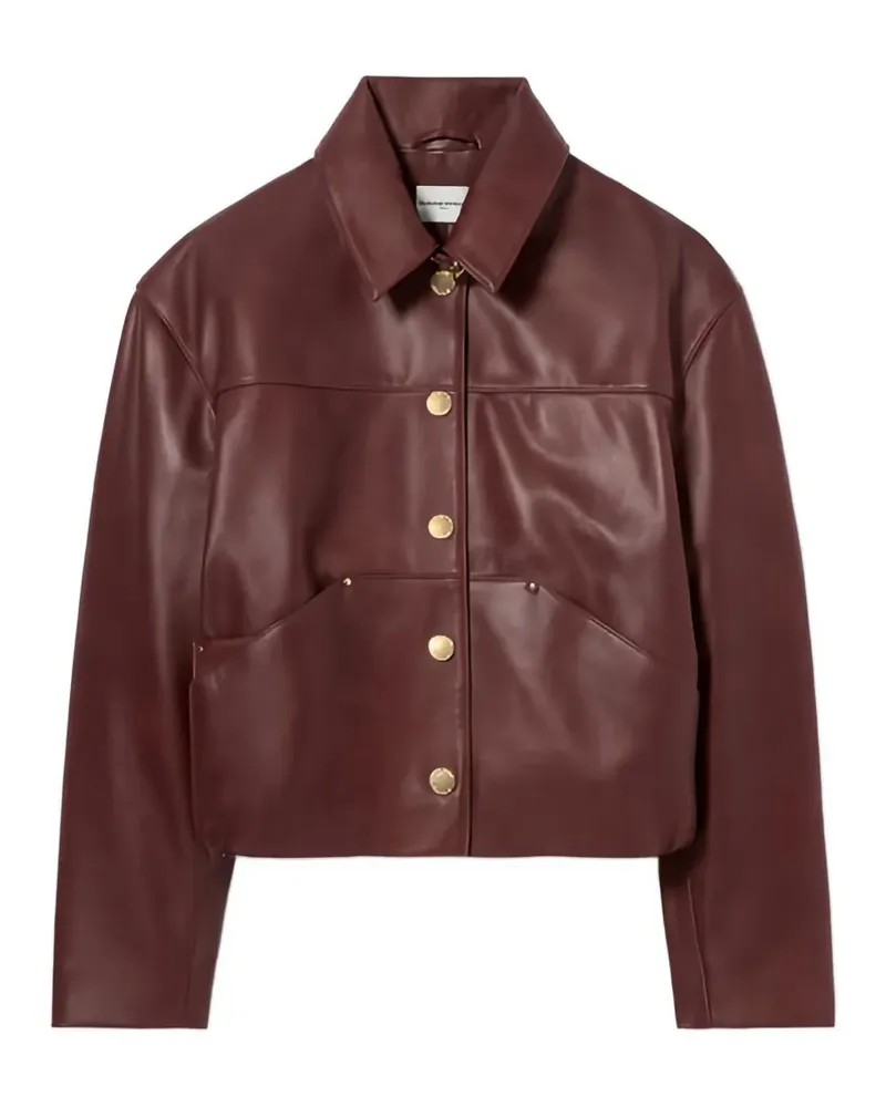 Claudie Pierlot Kurze Lederjacke - Braun Braun