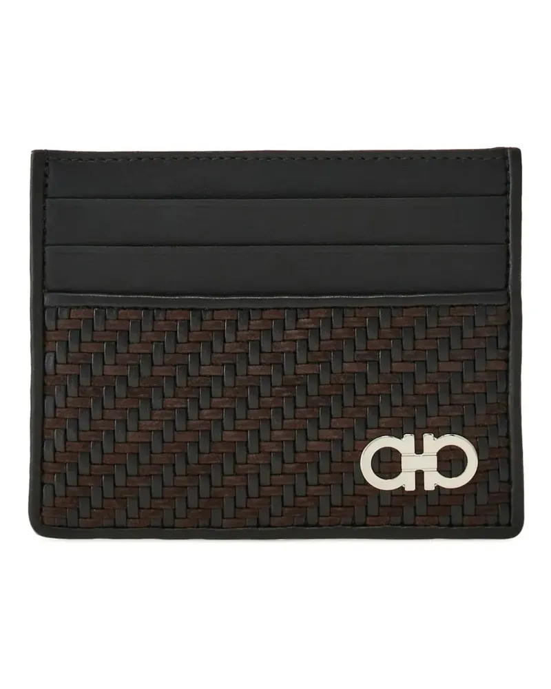 Ferragamo Kartenetui mit Webmuster - Braun Braun