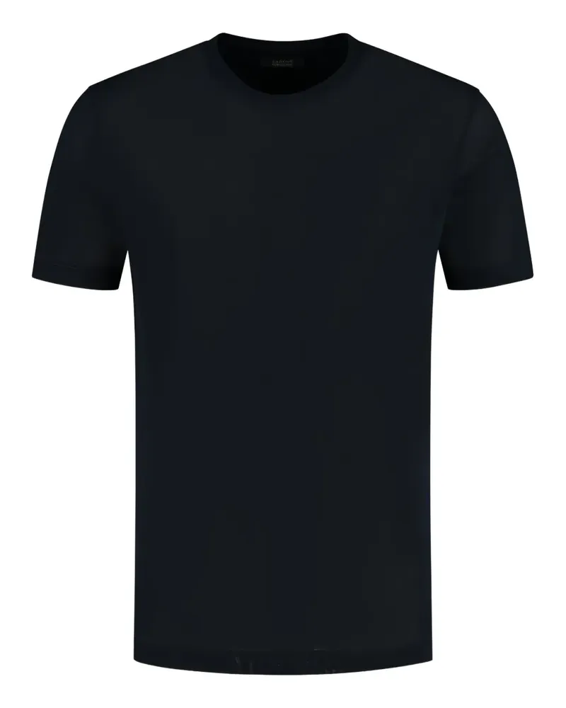 Zanone T-Shirt mit rundem Ausschnitt - Schwarz Schwarz