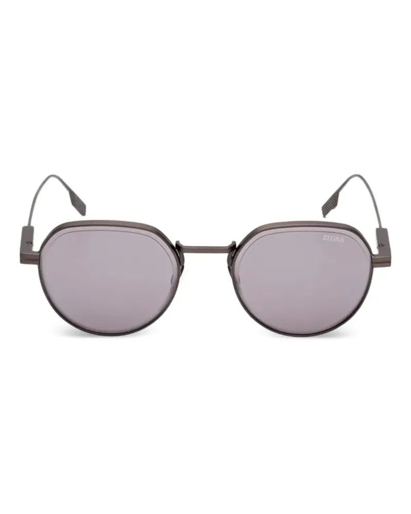 Ermenegildo Zegna round-frame sunglasses - Grau Grau