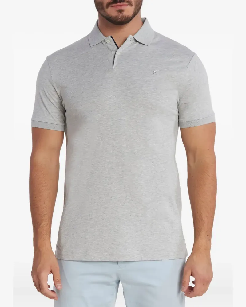 Hackett Poloshirt mit Logo-Stickerei - Grau Grau