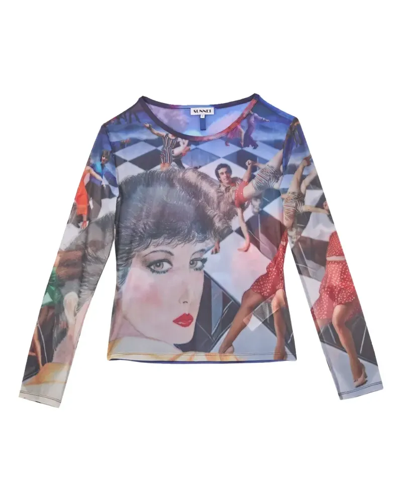 SUNNEI T-Shirt mit grafischem Print - Blau Blau