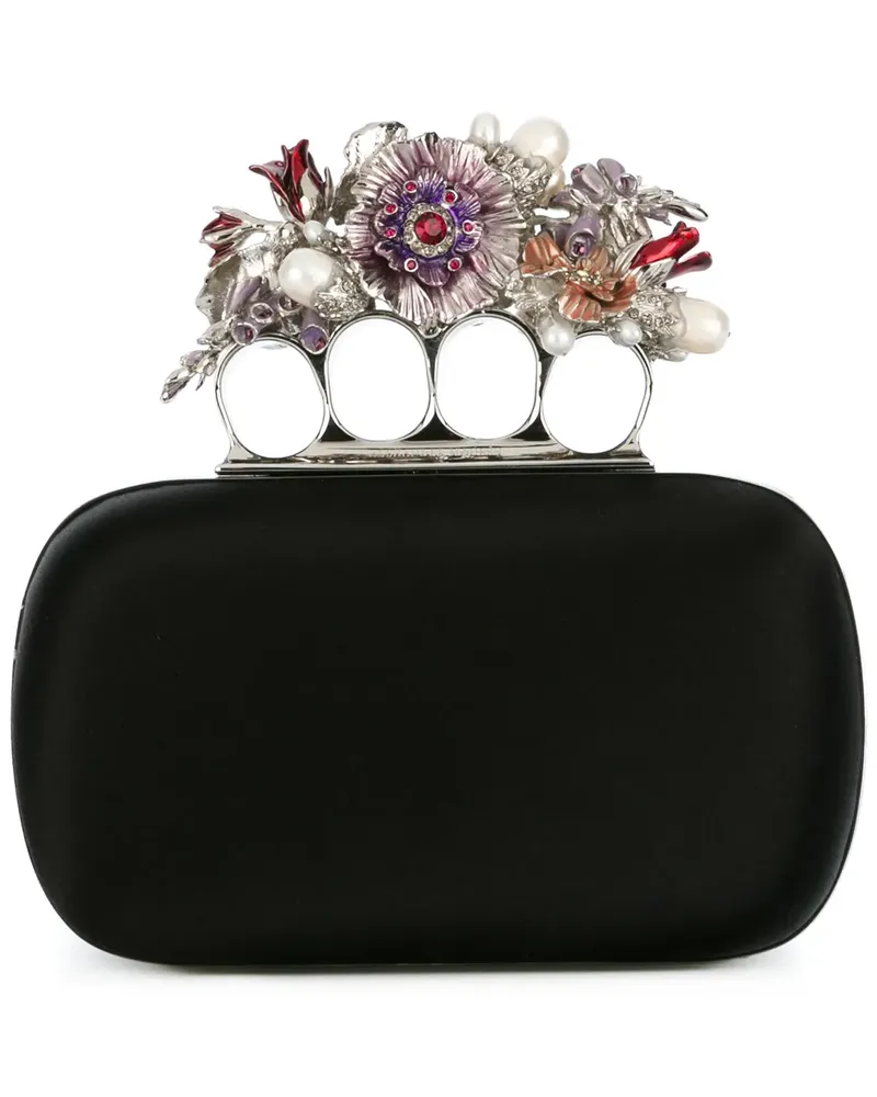 Alexander McQueen Knuckle' Clutch mit Verzierung - Schwarz Schwarz