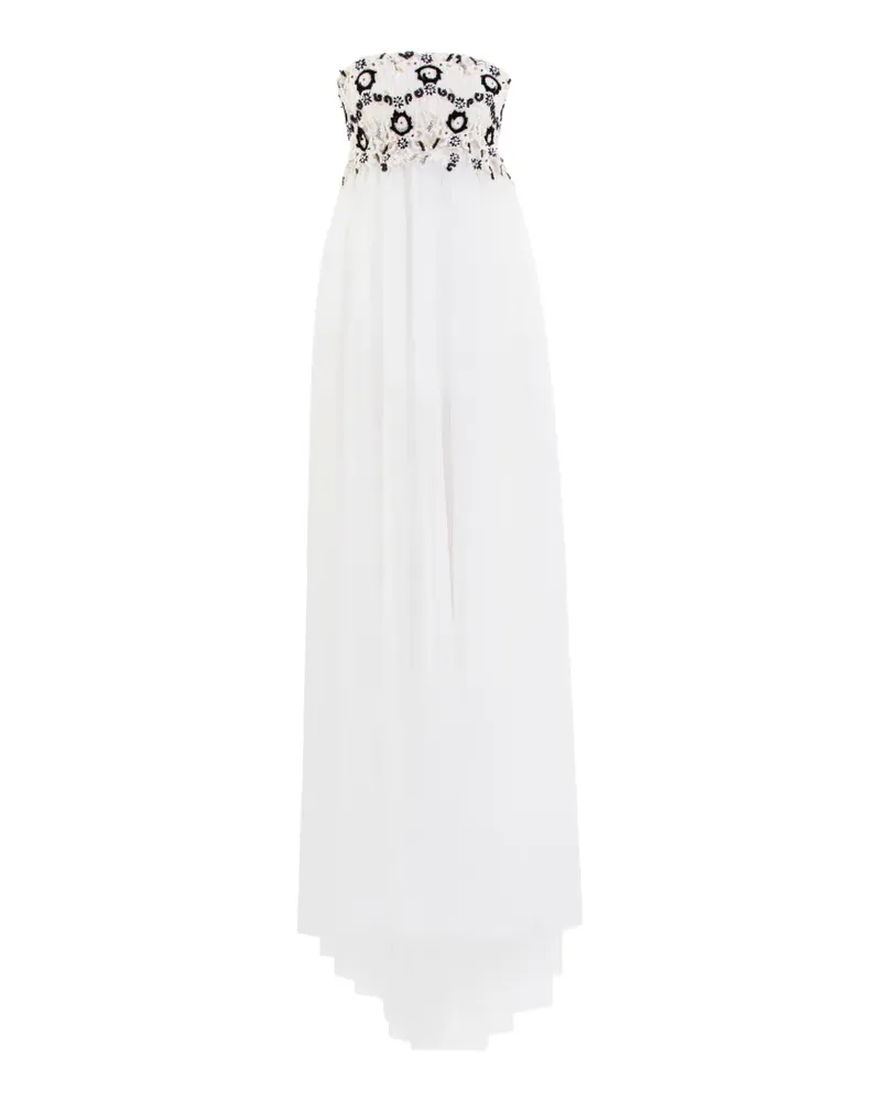 Saiid Kobeisy embroidered tulle maxi dress - Weiß Weiß