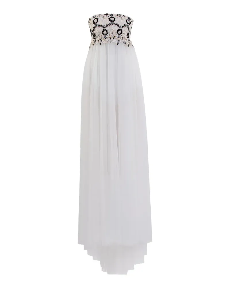 Saiid Kobeisy embroidered tulle maxi dress - Weiß Weiß
