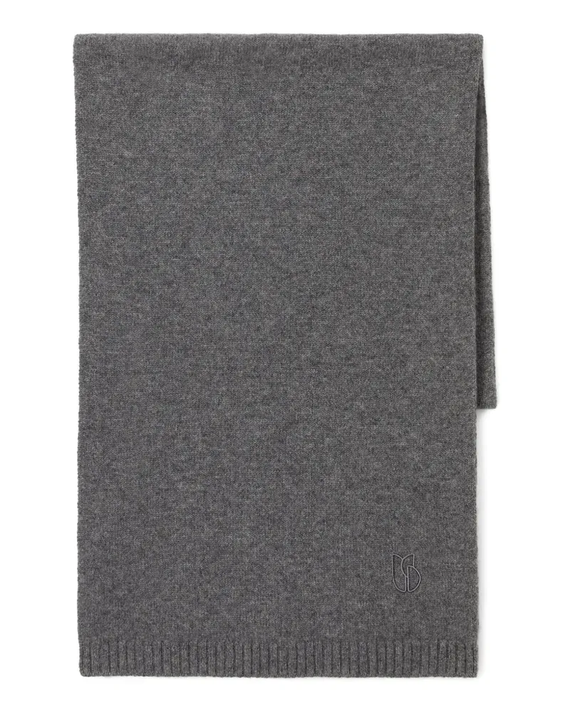 ba&sh Comie logo-embroidered scarf - Grau Grau