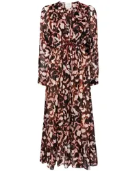 forte_forte Maxikleid mit Rosen-Alchemy-Print Violett