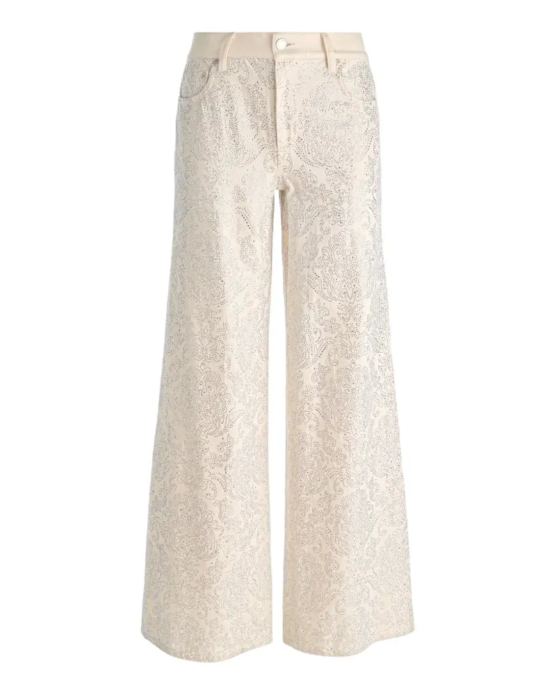 Alice + Olivia Verzierte Baggy-Jeans - Nude Nude