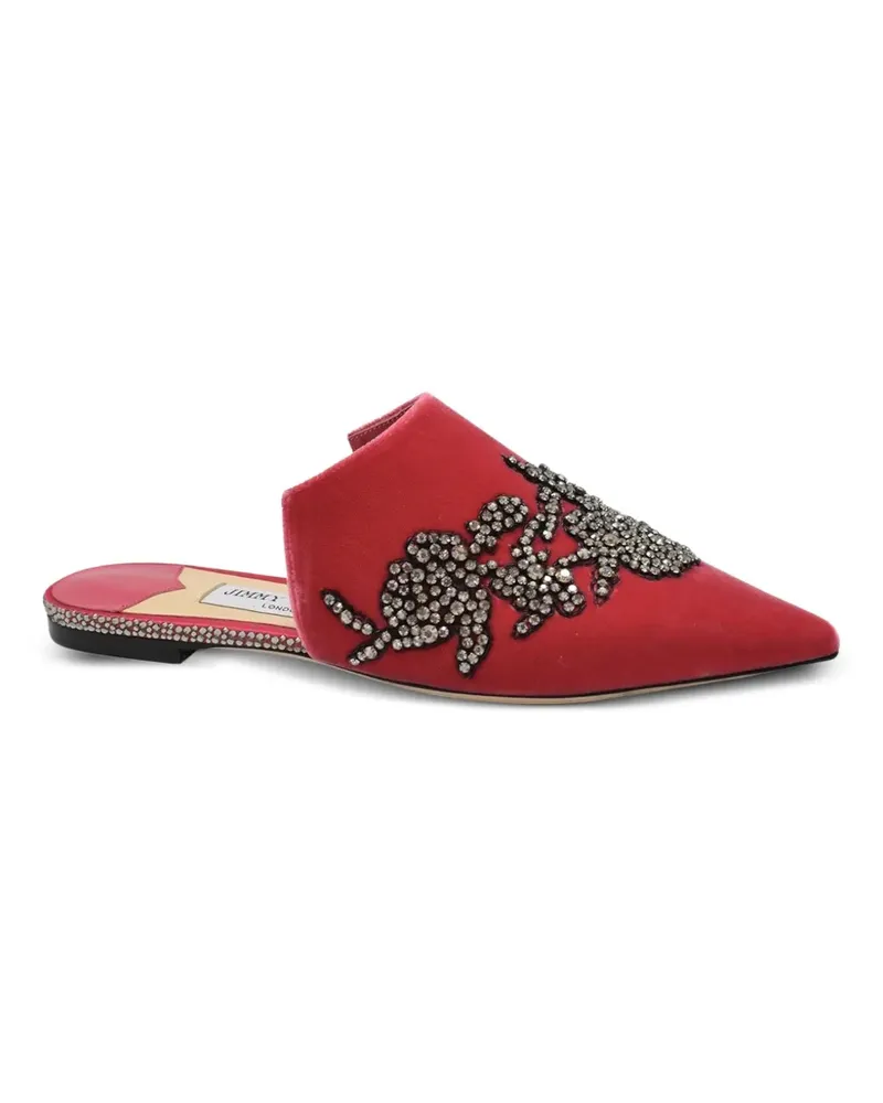 Jimmy Choo Rachel Mules mit Kristallen - Rot Rot
