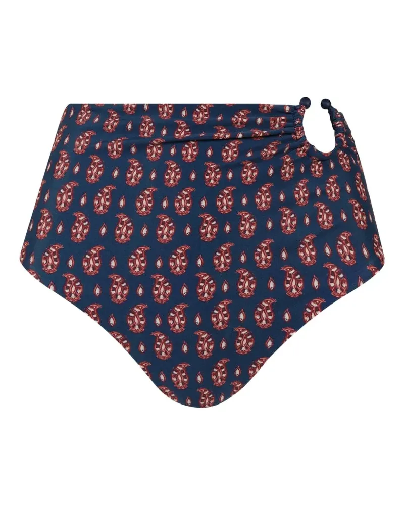 Johanna Ortiz Taita Bikinihöschen mit Paisley-Print - Blau Blau