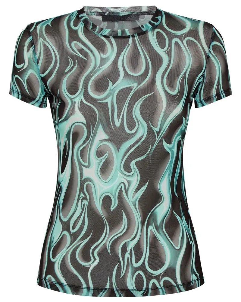 Philipp Plein Flame T-Shirt - Schwarz Schwarz