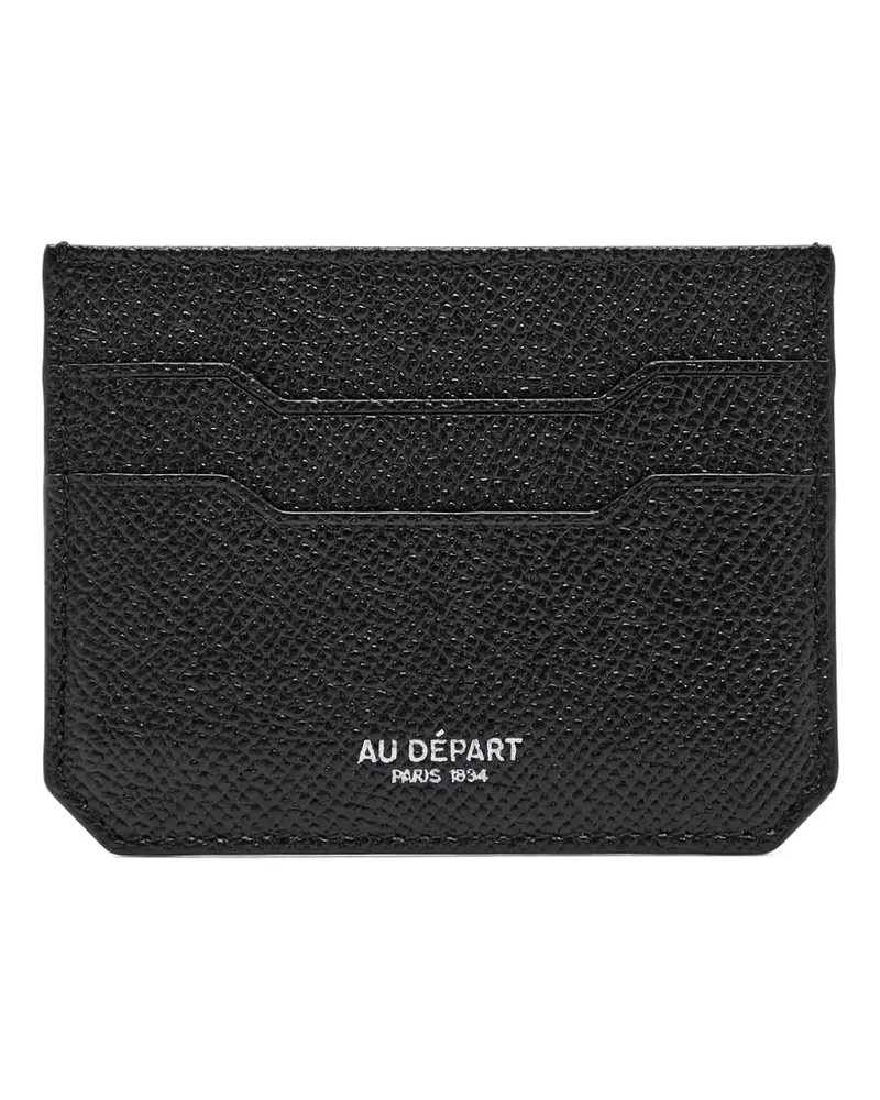 AU DÉPART grainy-leather cardholder - Schwarz Schwarz
