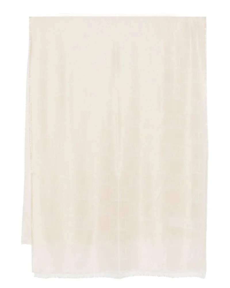 Max Mara Jacquard-Schal mit Monogrammmuster - Nude Nude