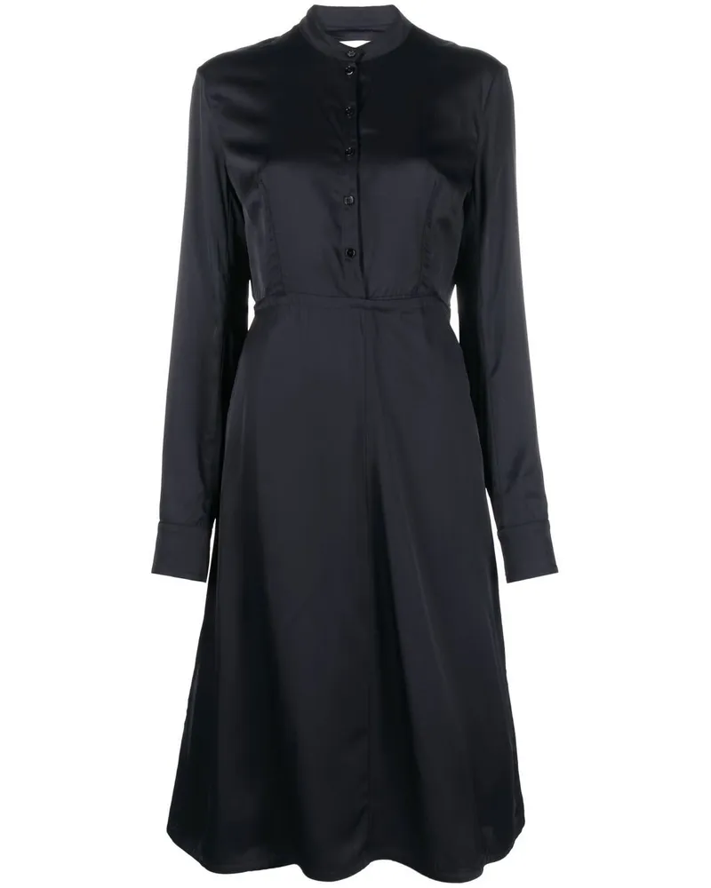 Jil Sander Kragenloses Midikleid - Blau Blau