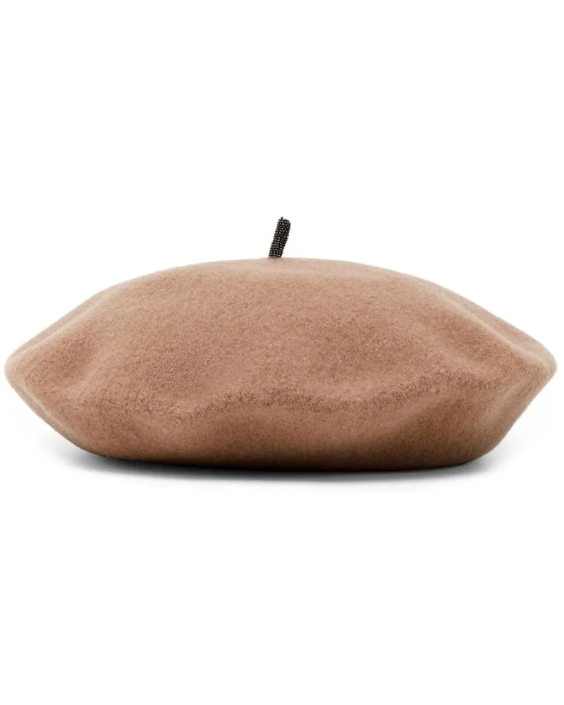 Brunello Cucinelli Klassisches Baskenmütze - Braun Braun