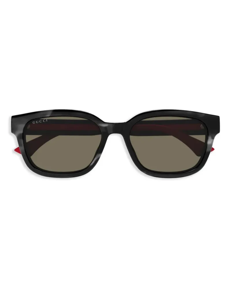 Gucci Sonnenbrille mit eckigem Gestell - Blau Blau