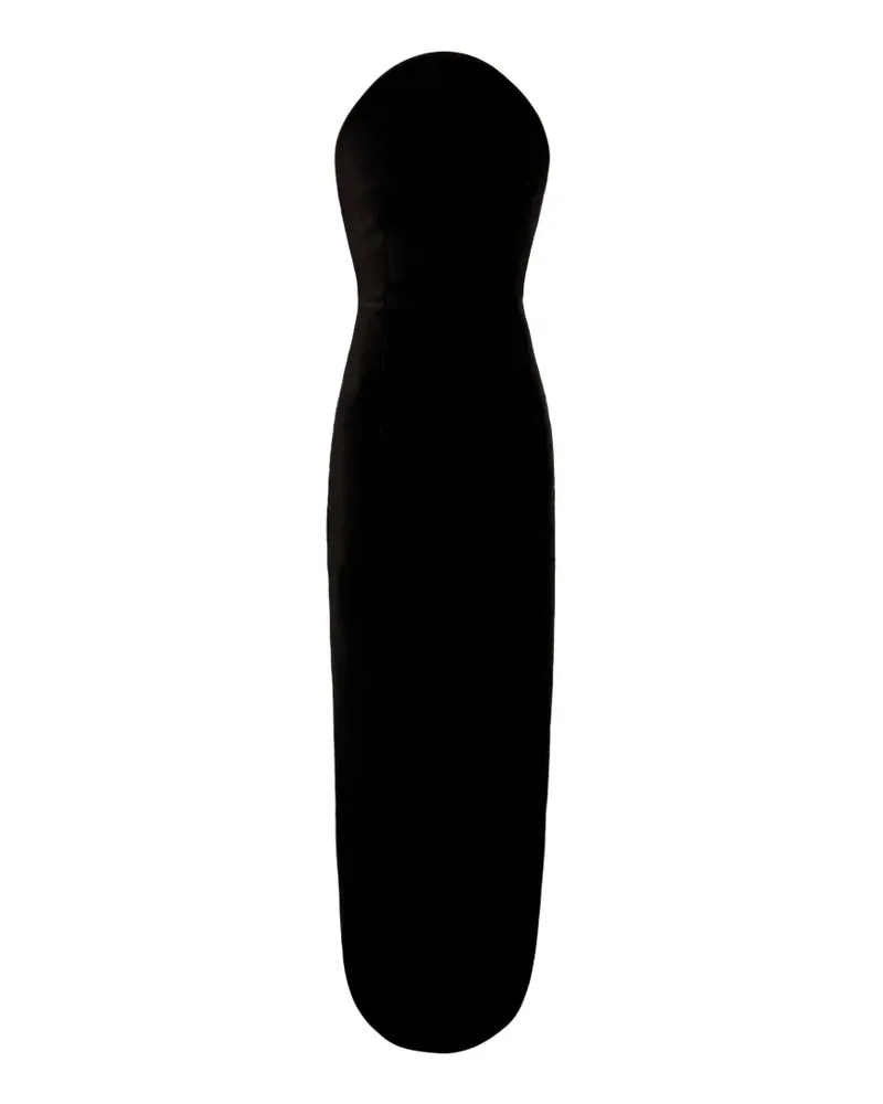 A.W.A.K.E. Trägerloses Maxikleid - Schwarz Schwarz