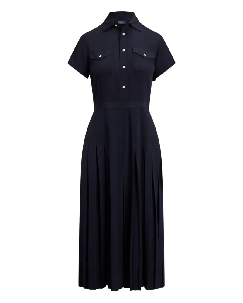 Ralph Lauren Midikleid mit Falten - Blau Blau