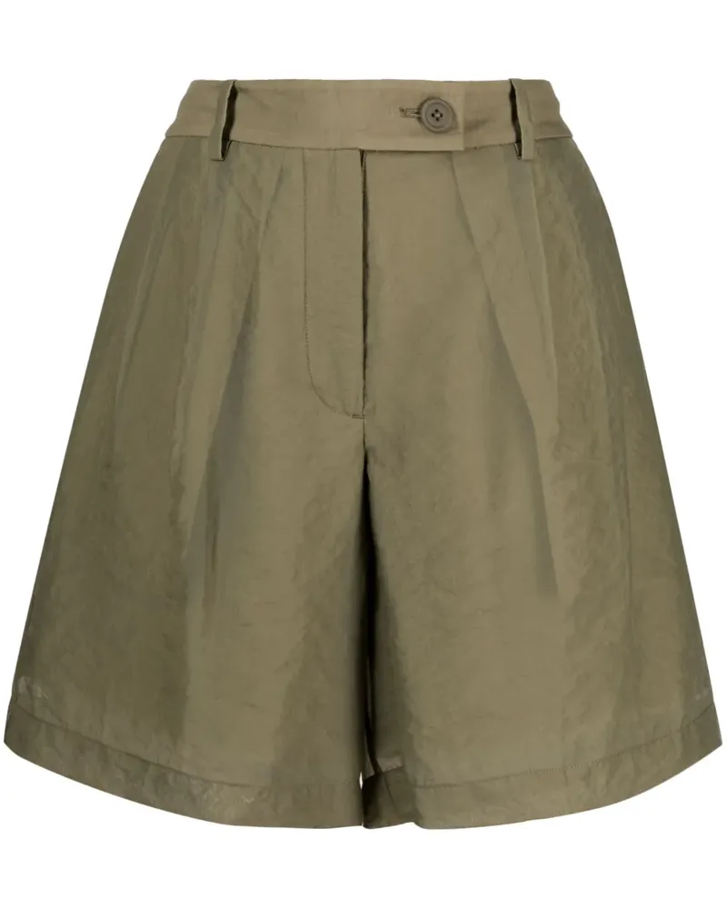 Helmut Lang Shorts mit Falten - Grün Grün