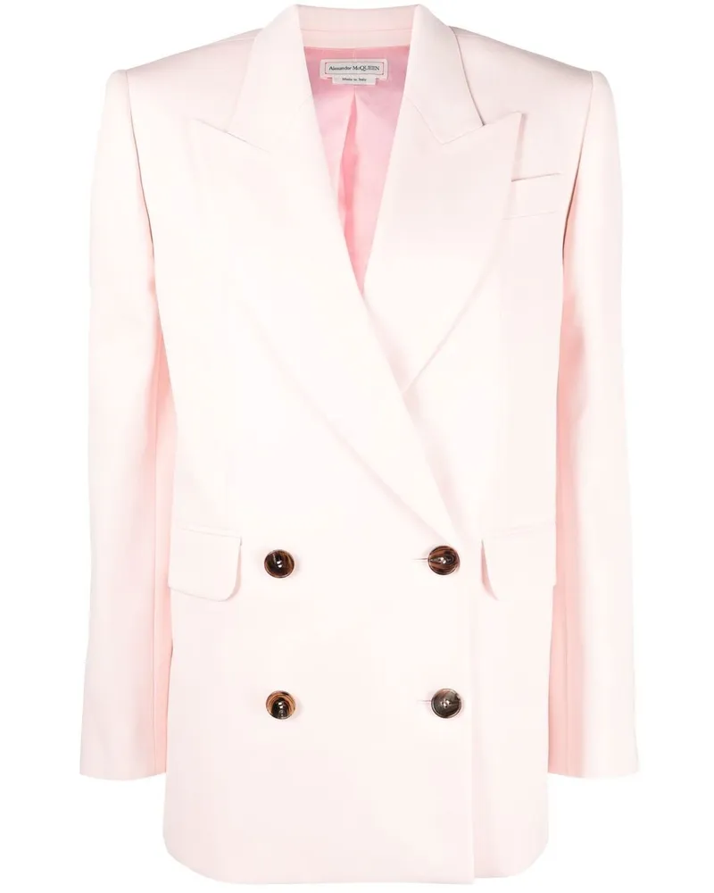 Alexander McQueen Doppelreihiger Blazer Rosa