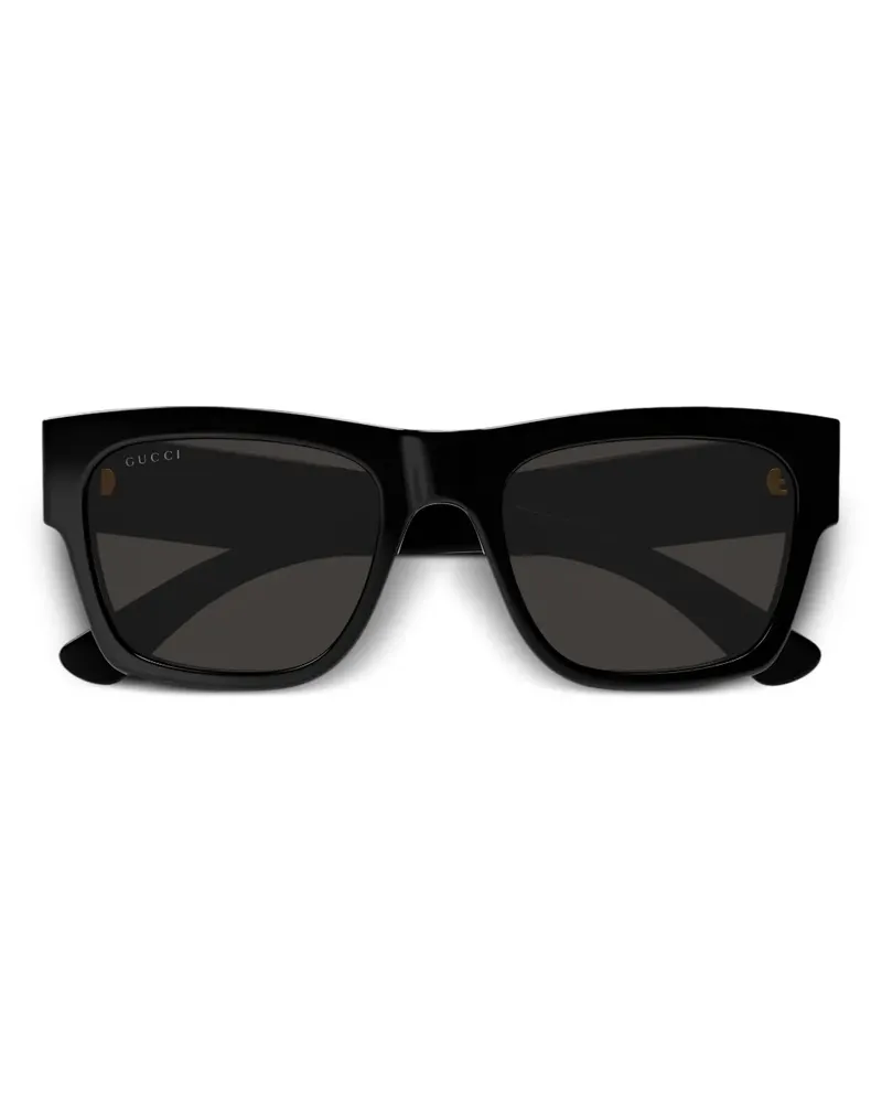 Gucci Sonnenbrille mit eckigem Gestell - Schwarz Schwarz