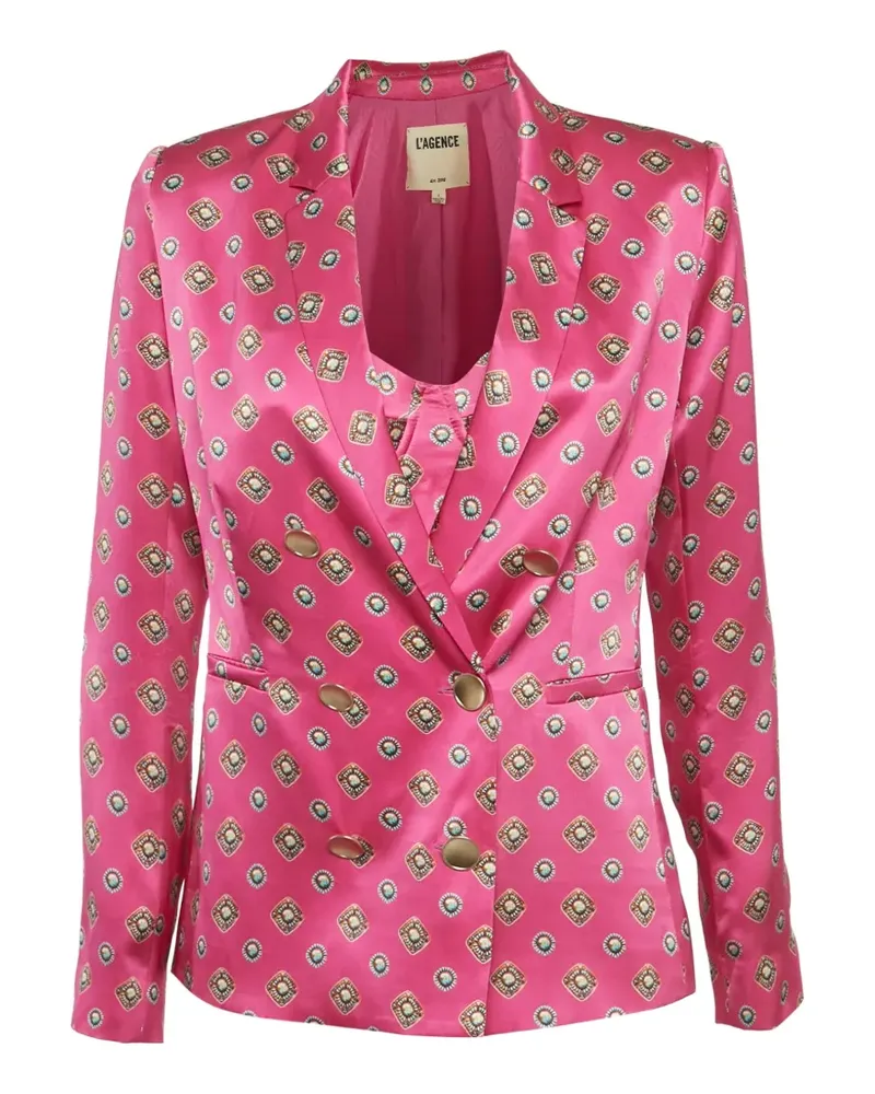 L'Agence Colin Blazer-Set mit Print - Rosa Rosa