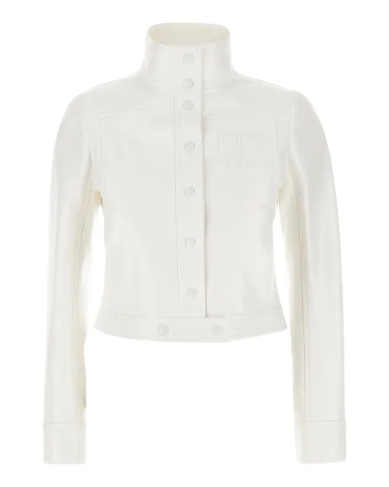 Courrèges Jacke mit Logo - Weiß Weiß