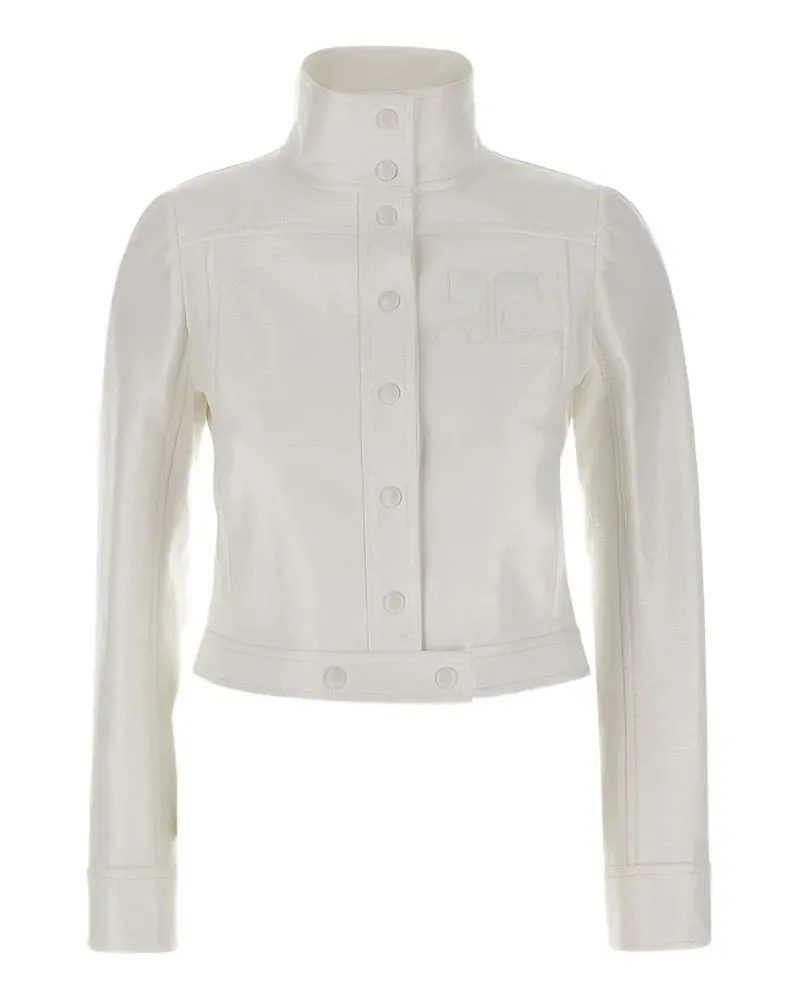 Courrèges logo-detail jacket - Weiß Weiß