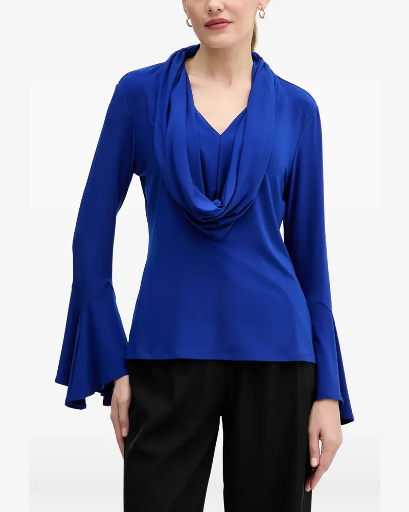 Joseph Ribkoff cowl-neck flared blouse - Blau Blau