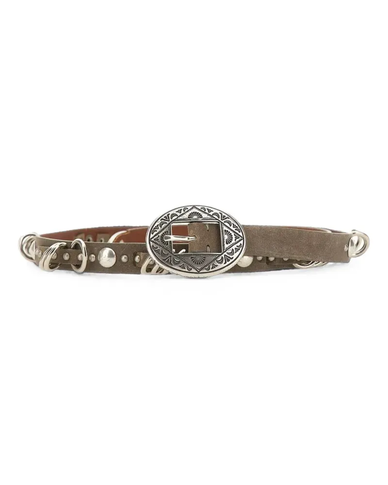Golden Goose stud-embellished belt - Nude Nude